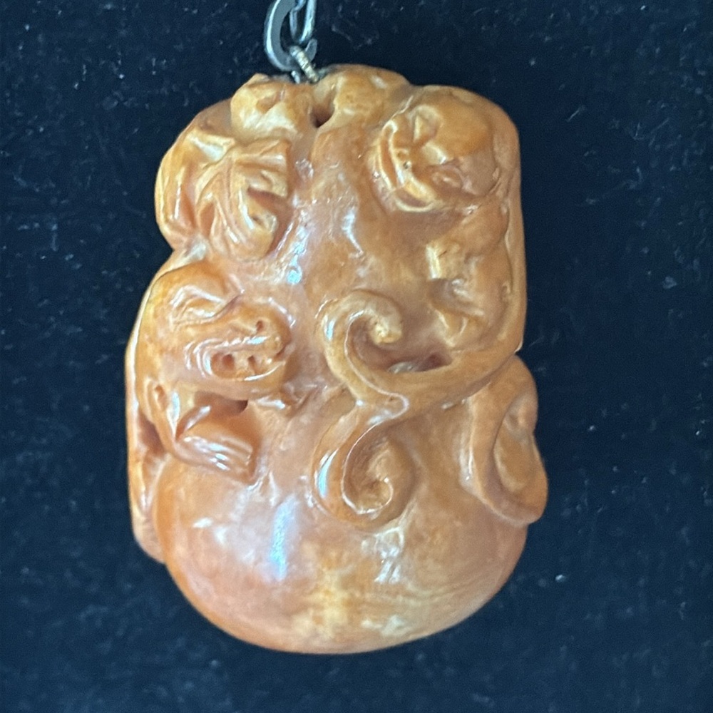 Large Netsuke Monkey Bead Necklace